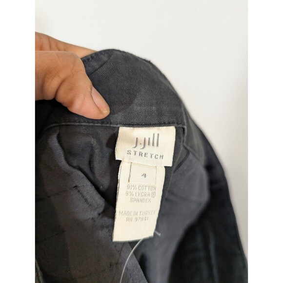 NWT J. Jill Pants Women Sz 4 Black Mid Rise Office Work Straight Leg Trousers - Picture 5 of 7